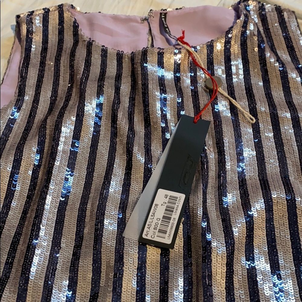 LIVIANA CONTI striped sequin top